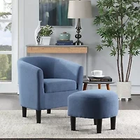 Take a Seat Churchill Accent Chair with Ottoman
