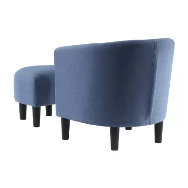 Take a Seat Churchill Accent Chair with Ottoman