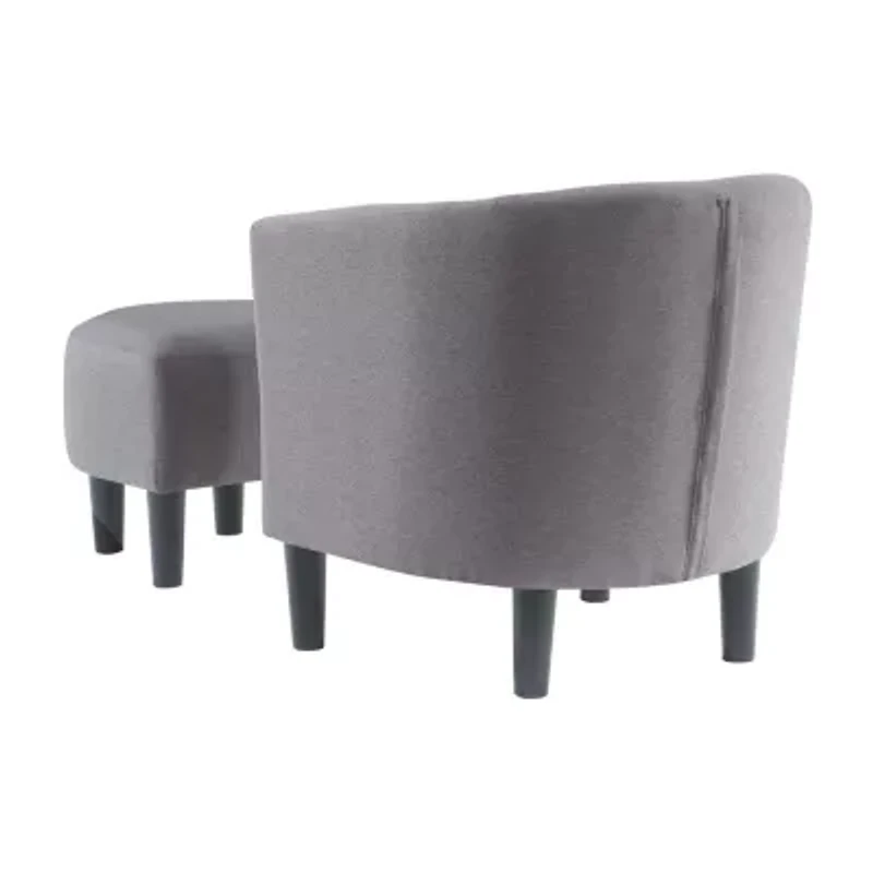 Take a Seat Churchill Accent Chair with Ottoman