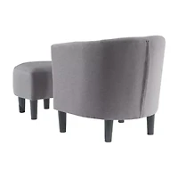 Take a Seat Churchill Accent Chair with Ottoman