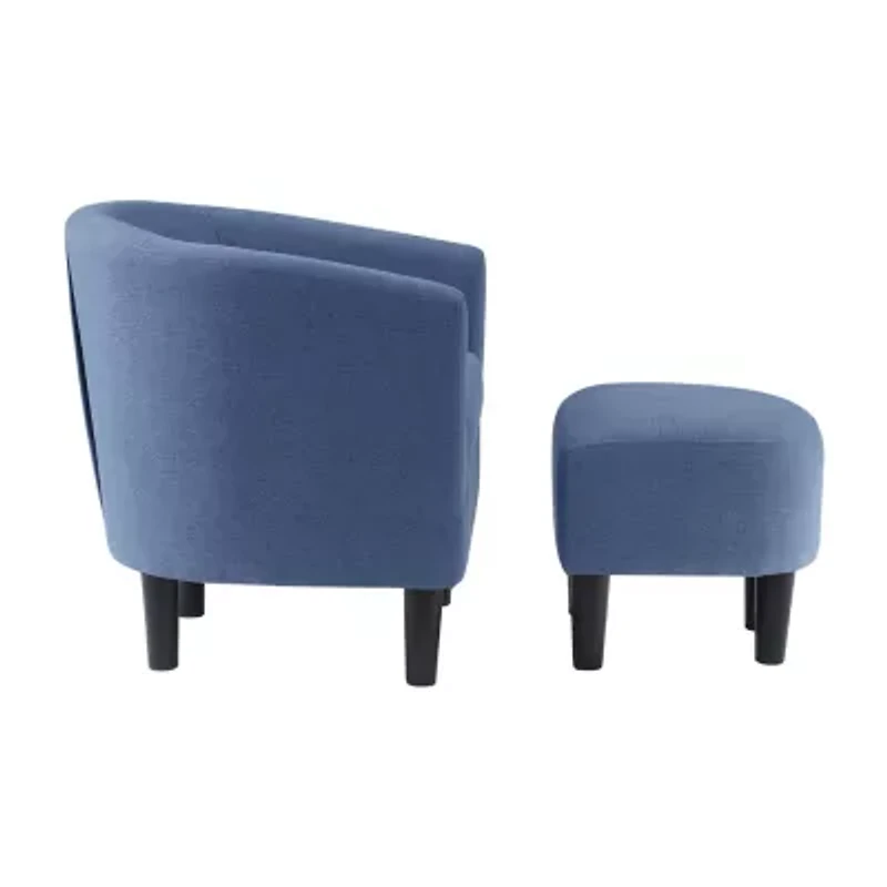 Take a Seat Churchill Accent Chair with Ottoman