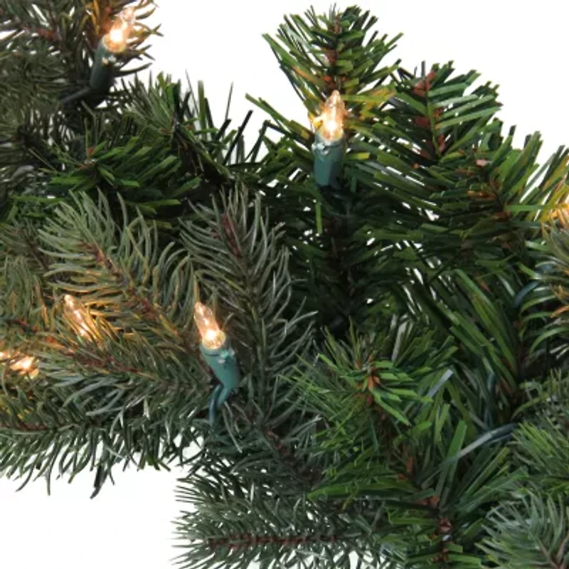 Northlight Savannah Spruce Artificial Clear Lights Pre-Lit Christmas Indoor Garland