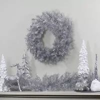 Northlight Silver Tinsel Unlit Christmas Indoor Garland