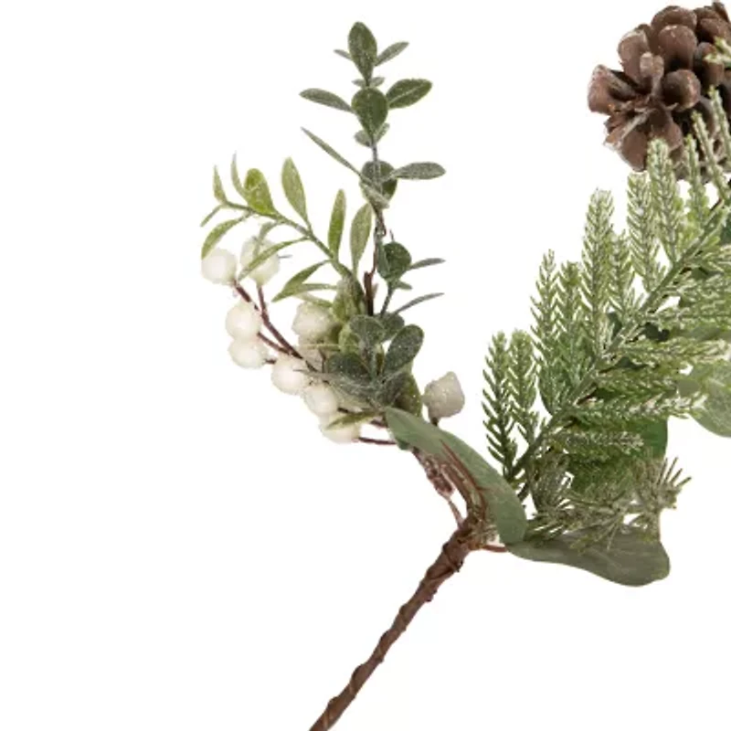 Northlight White Berry Eucalyptus And Pinecone Unlit Christmas Indoor Garland