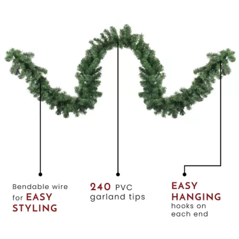Northlight Windsor Pine Unlit Christmas Outdoor Garland