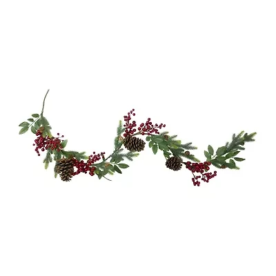 Northlight Pine Springs Berries And Pine Cones Unlit Christmas Indoor Garland