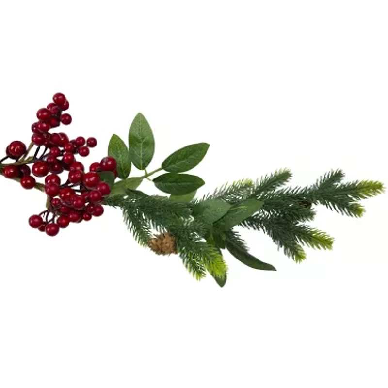 Northlight Pine Springs Berries And Pine Cones Unlit Christmas Indoor Garland