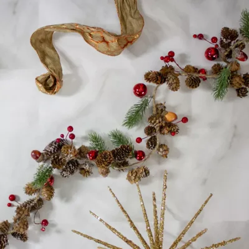 Northlight Pine Cones And Berries Unlit Christmas Indoor Garland