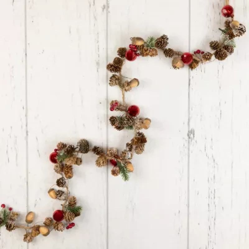 Northlight Pine Cones And Berries Unlit Christmas Indoor Garland