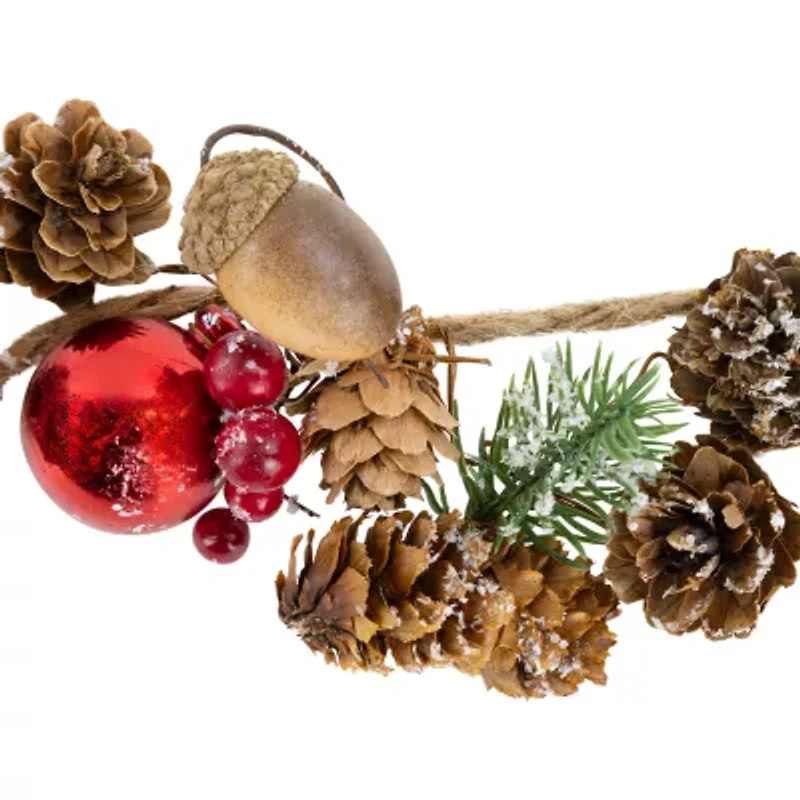 Northlight Pine Cones And Berries Unlit Christmas Indoor Garland