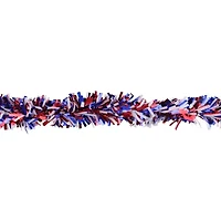 Northlight Red And Blue Wide Cut Patriotic Tinsel Unlit Christmas Indoor Garland