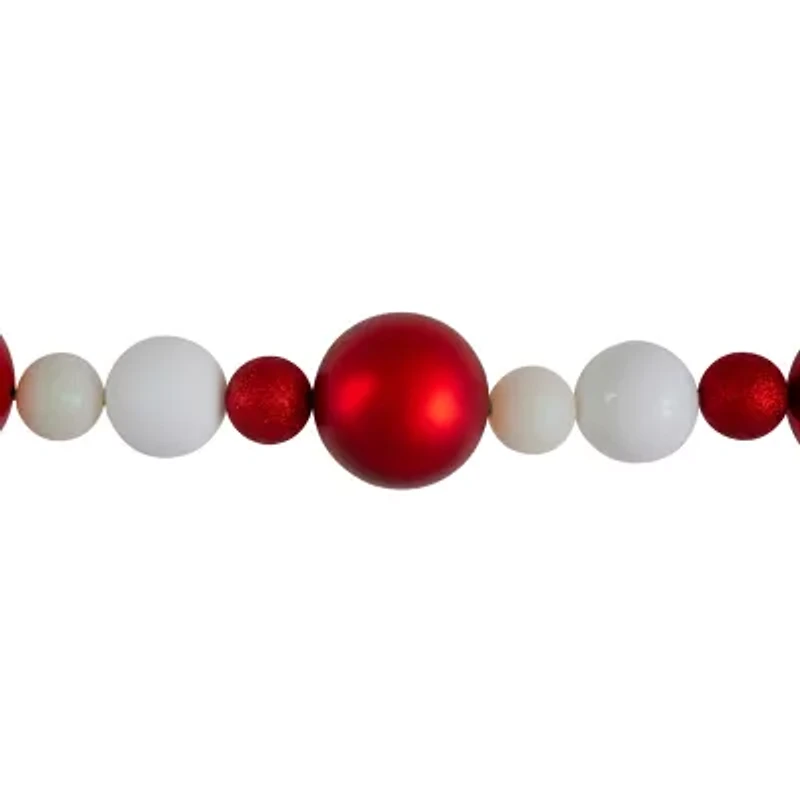 Northlight 3-Finish Red And White Christmas Indoor Garland