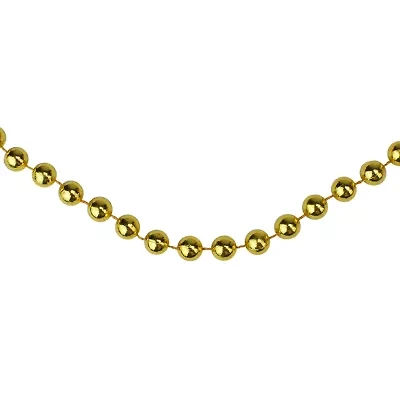Northlight Shiny Gold Round Beaded Christmas Outdoor Garland