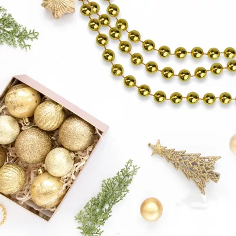 Northlight Shiny Gold Round Beaded Christmas Outdoor Garland