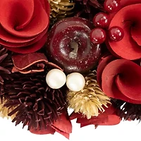 Northlight Wooden Roses Apples And Pearls Unlit Wreath
