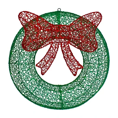 Northlight Green Glitter With Led Lights Pre-Lit Wreath