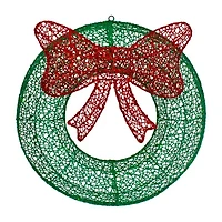 Northlight Green Glitter With Led Lights Pre-Lit Wreath