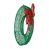 Northlight Green Glitter With Led Lights Pre-Lit Wreath