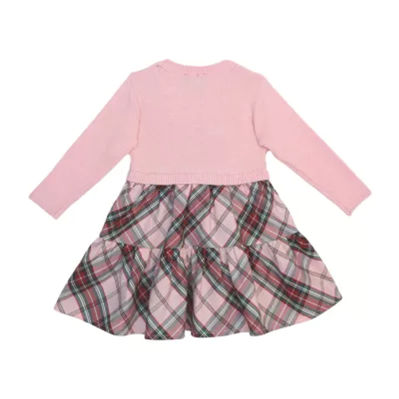 Lilt Baby Girls Long Sleeve A-Line Dress
