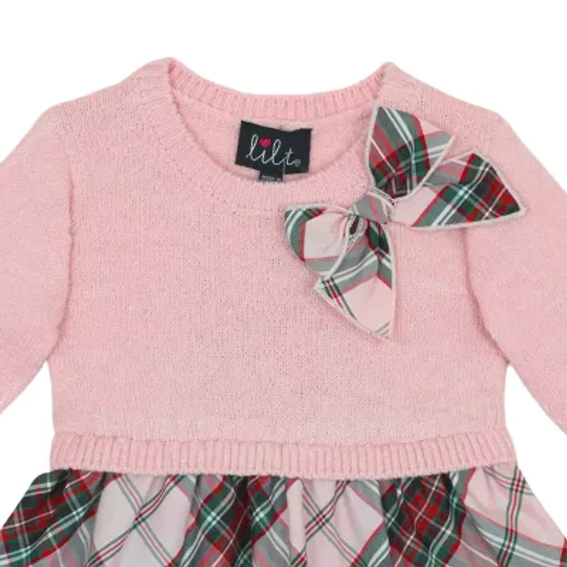 Lilt Baby Girls Long Sleeve A-Line Dress