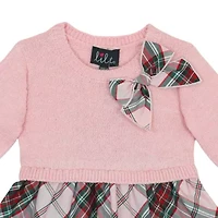 Lilt Baby Girls Long Sleeve A-Line Dress