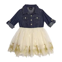 Lilt Toddler Girls 3/4 Sleeve A-Line Dress