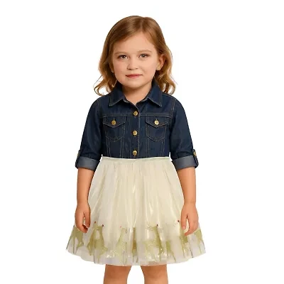 Lilt Toddler Girls 3/4 Sleeve A-Line Dress