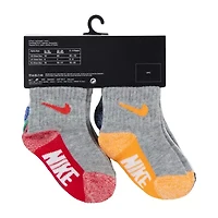 Nike Boys 6 Pair Quarter Ankle Socks