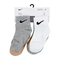Nike Unisex 6 Pair Toddler Quarter Ankle Socks