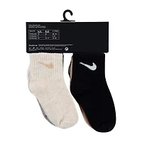 Nike Unisex 6 Pair Toddler Quarter Ankle Socks