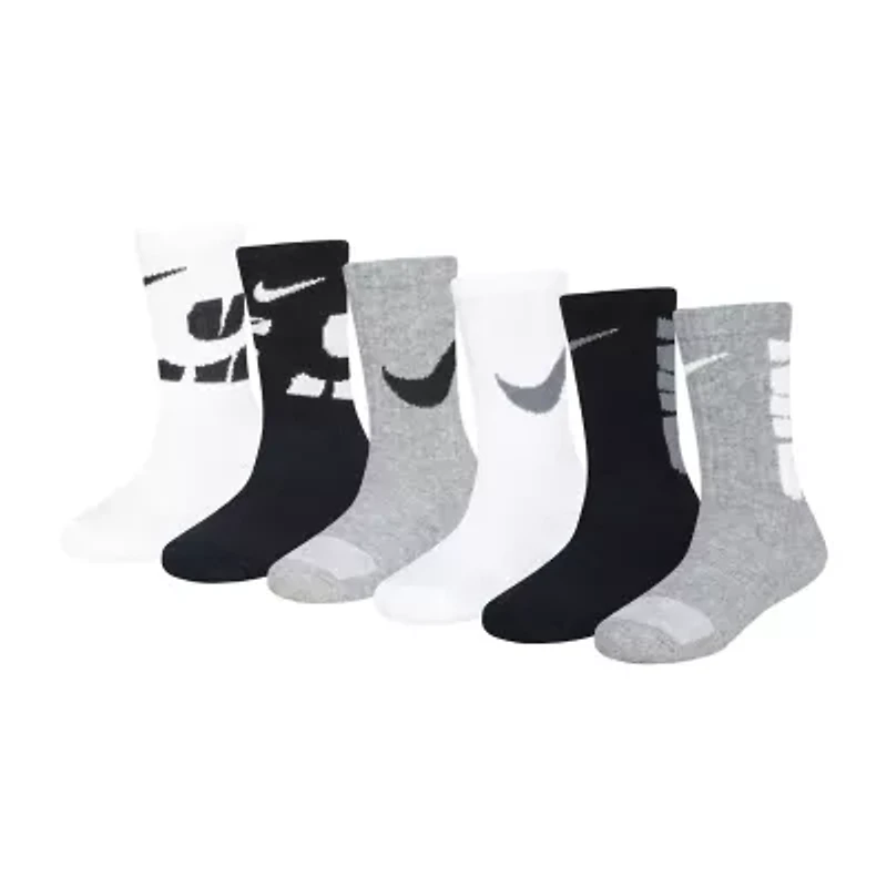 Nike Little & Big Kid Boys 6 Pair Crew Socks