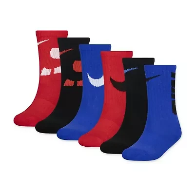 Nike Little & Big Kid Boys 6 Pair Crew Socks