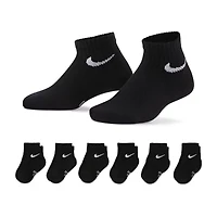 Nike Little & Big Kid Boys 6 Pair Quarter Ankle Socks