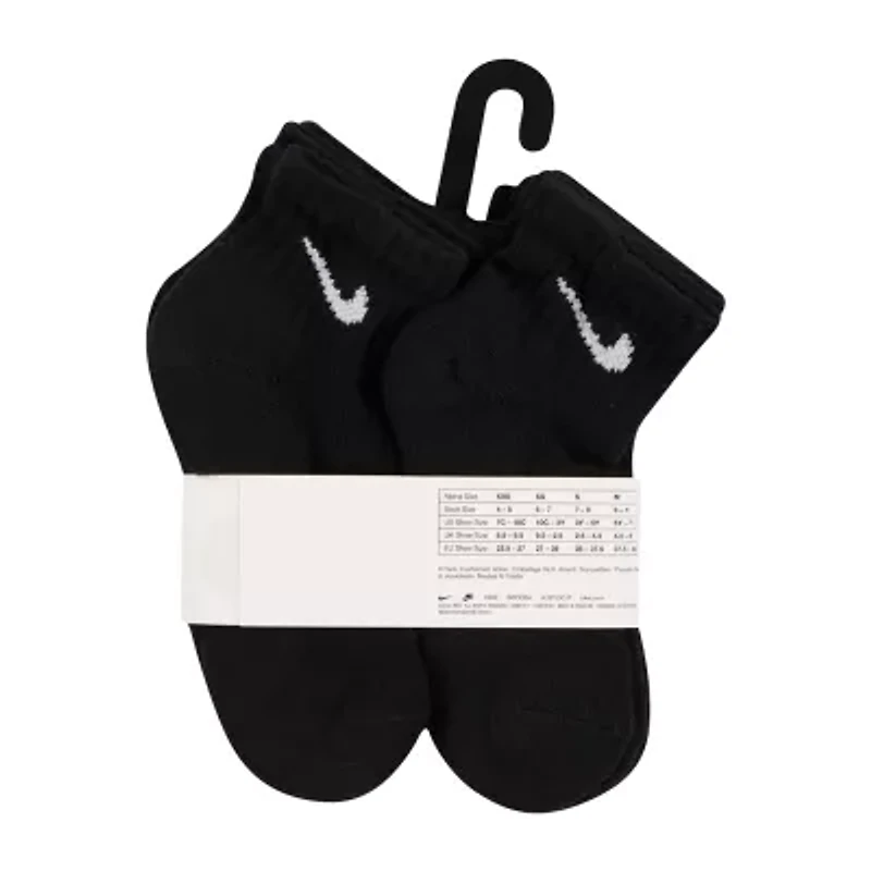 Nike Little & Big Kid Boys 6 Pair Quarter Ankle Socks