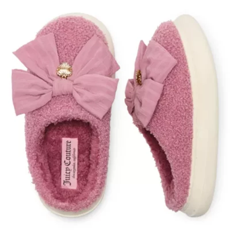 Juicy Couture Chou With Bow Gift Boxed Womens Slip-On Slippers