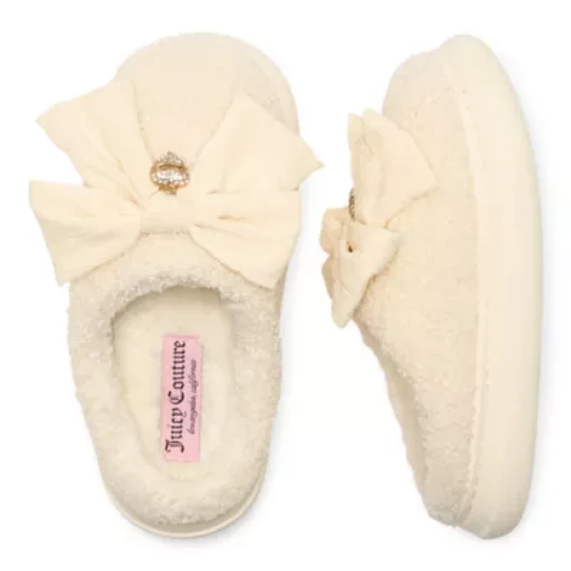 Juicy Couture Chou With Bow Gift Boxed Womens Slip-On Slippers