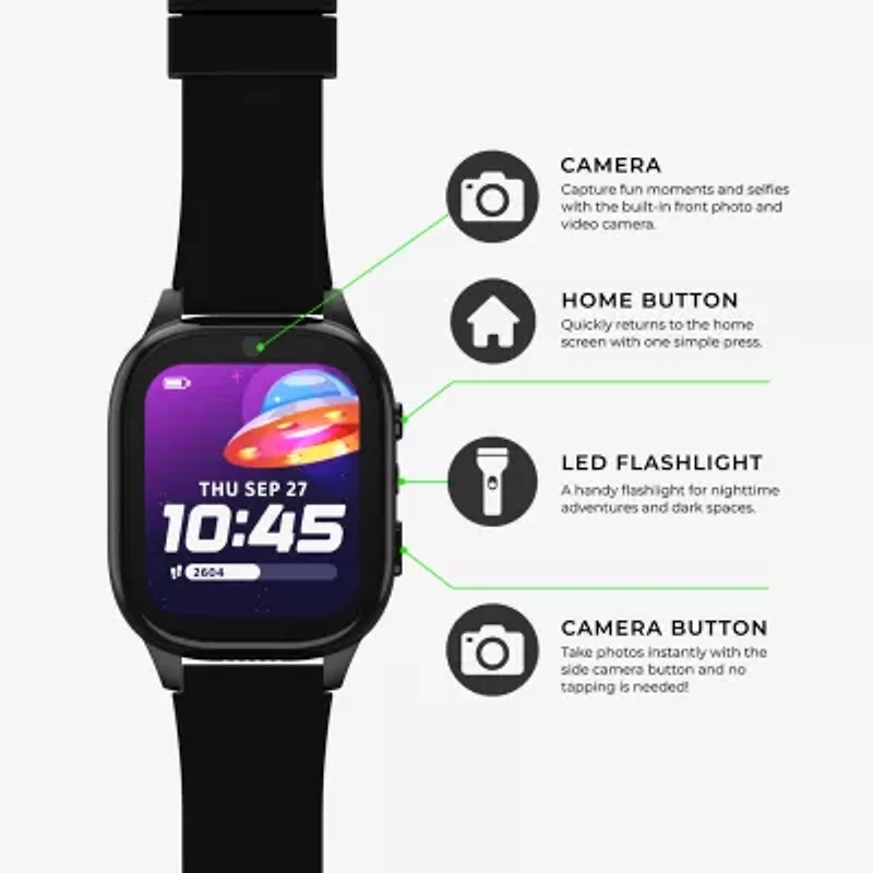 Itouch Playzoom Boys Black Smart Watch Pz4s01-G04