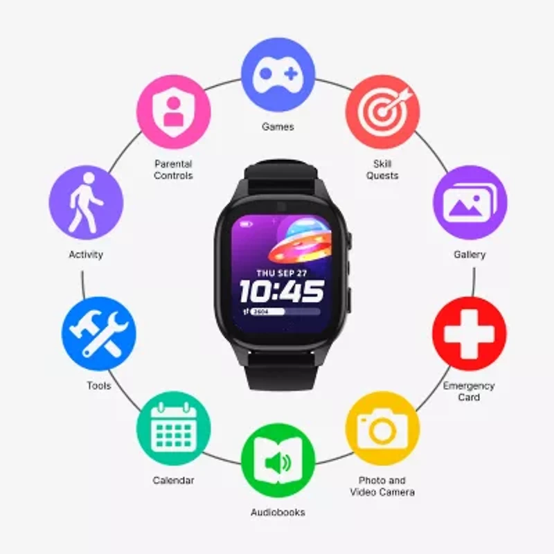 Itouch Playzoom Boys Black Smart Watch Pz4s01-G04