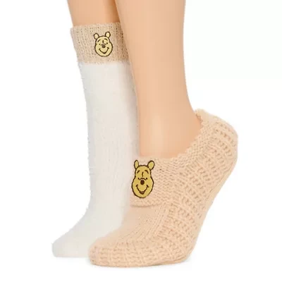 Womens Multi-Pack 2 Pair Winnie The Pooh Slipper Socks