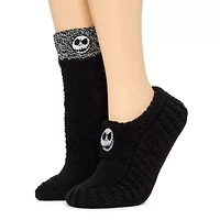 Womens Multi-Pack 2 Pair Nightmare Before Christmas Slipper Socks