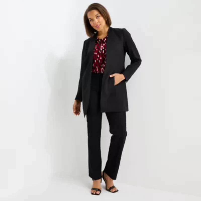 Black Label by Evan-Picone Womens Classic Fit Suit Jacket