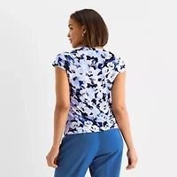 Black Label by Evan-Picone Womens Cowl Neck Sleeveless Blouse