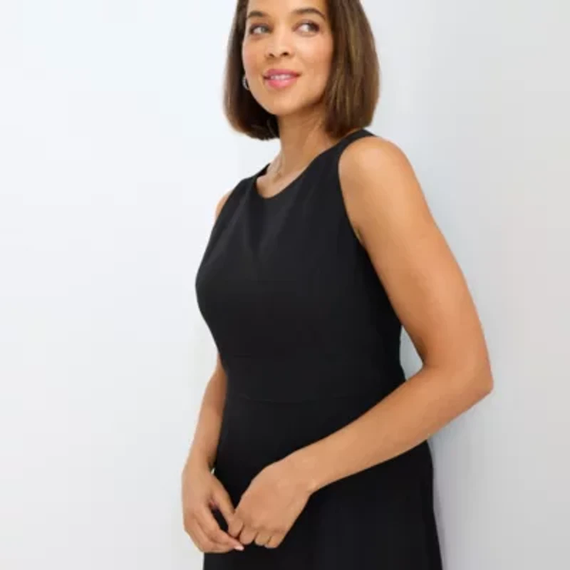 Black Label by Evan-Picone Womens Sleeveless Fit + Flare Dress
