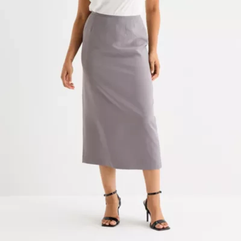 Black Label by Evan-Picone Womens Long Suit Skirt