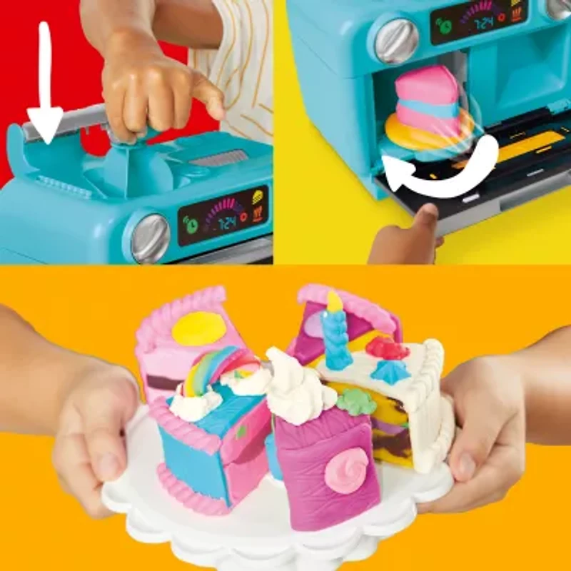 Play-Doh Super Slice Cake Play Kitchen Set Arts & Crafts Toys for Kids 3+