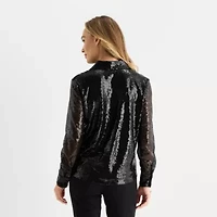 Liz Claiborne Womens Vent Long Sleeve Regular Fit Button-Down Shirt