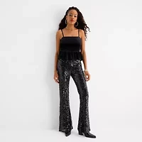 Jingle Ball Juniors Mid Rise Flat Front Pant