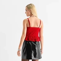 Jingle Ball Womens Juniors V Neck Sleeveless Camisole