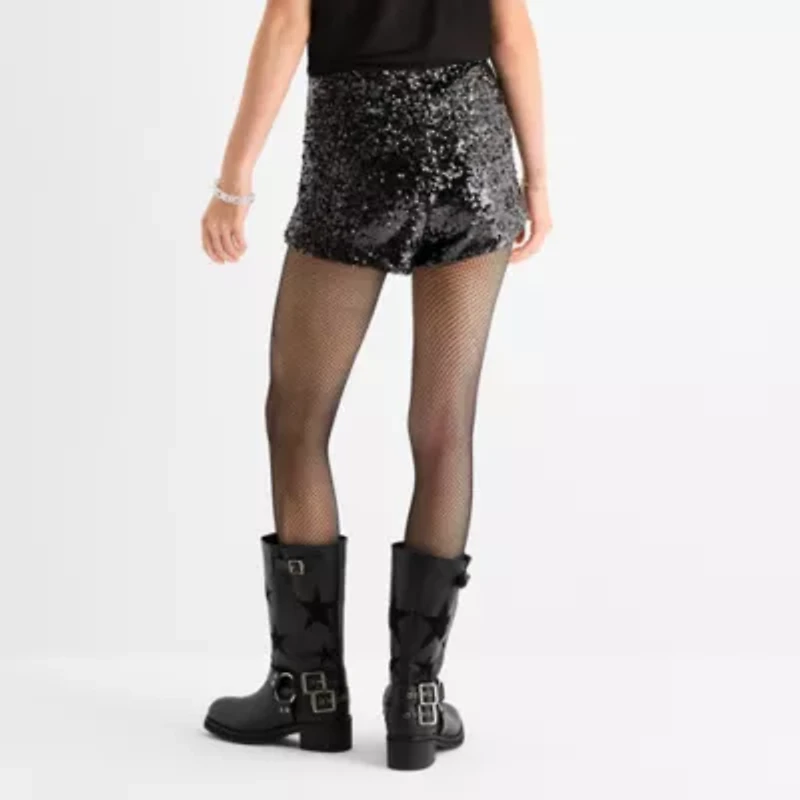 Jingle Ball Juniors Womens Mid Rise Pull-On Short