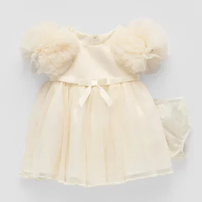 Bonnie Jean Baby Girls Short Sleeve Ruffled Fit + Flare Dress
